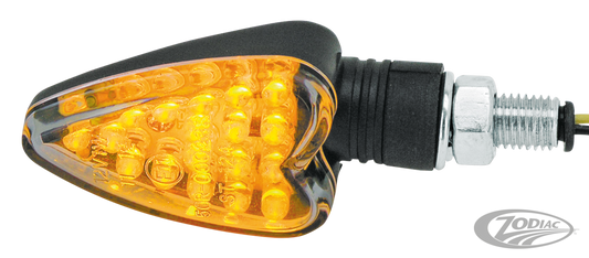 GZP Black heart LED turn signal E-approv For Harley-Davidson