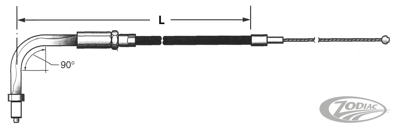 Chromite FLHSE02 LN=42" 90a throttle For Harley-Davidson