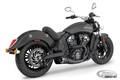 US OUTLAW LOW 2-1 BLK/SCLPTD SCOUT14-UP For Harley-Davidson
