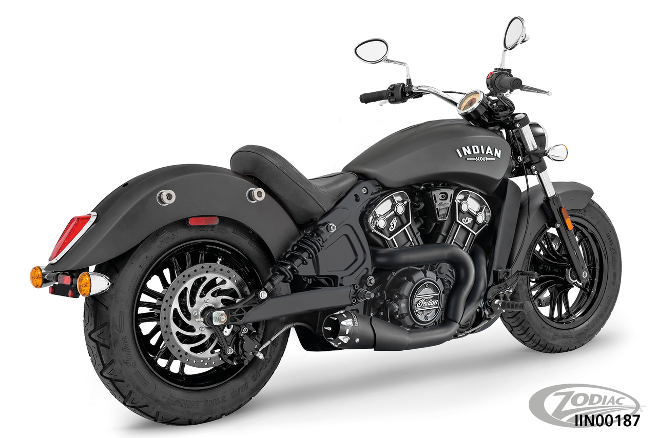 US OUTLAW LOW 2-1 BLK/SCLPTD SCOUT14-UP For Harley-Davidson