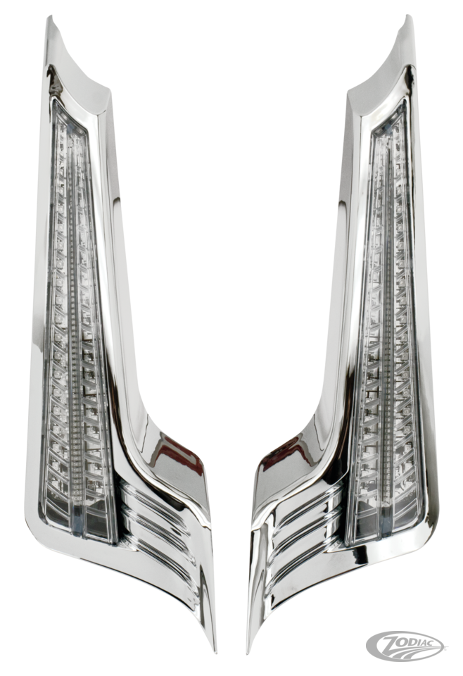 Saddlebag chr fillers w/lghts FLHX10-13 For Harley-Davidson
