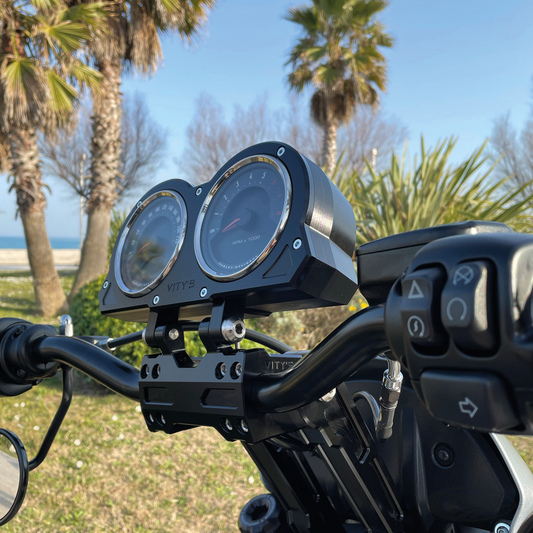 Vity's Road Glide billet gauge Black For Harley-Davidson