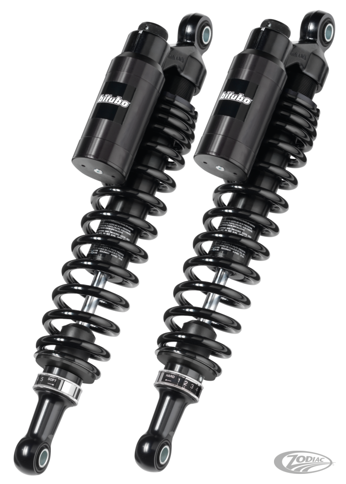 Bitubo all black piggy back shocks 11.8" For Harley-Davidson