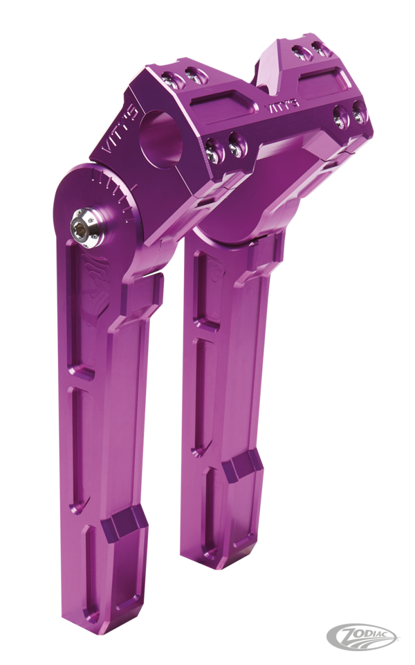 Adjustable 10" riser set Purple For Harley-Davidson