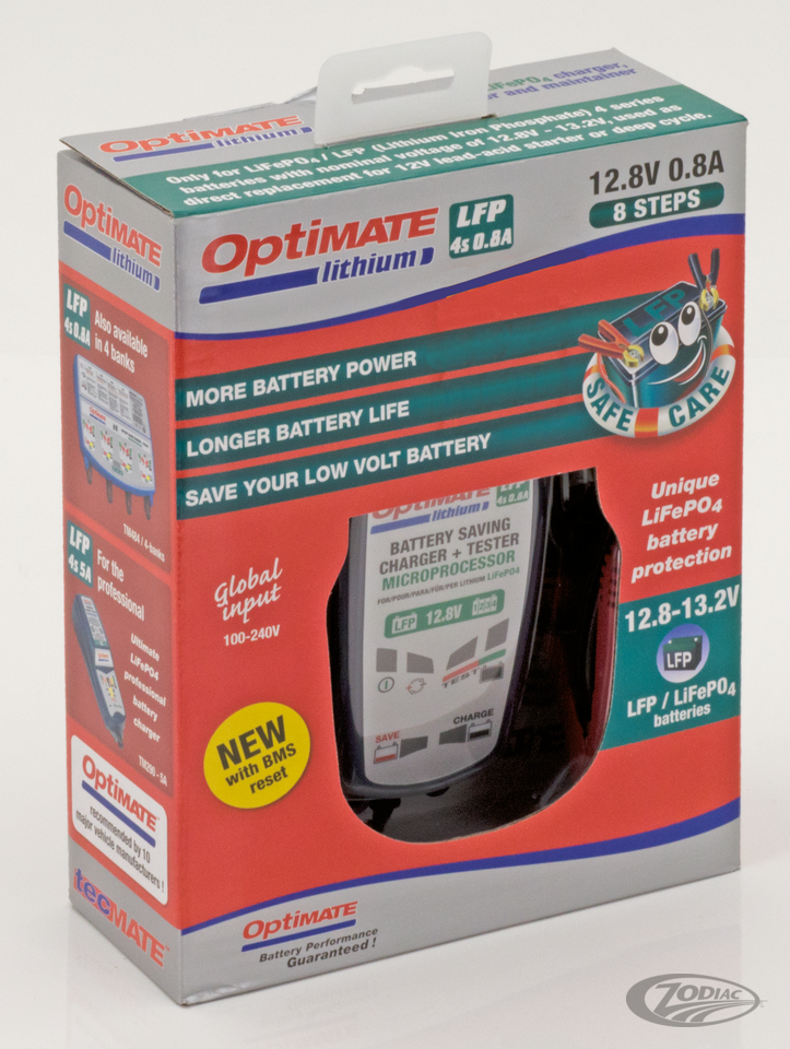 Optimate 0.8A Lithium charger TM470 For Harley-Davidson