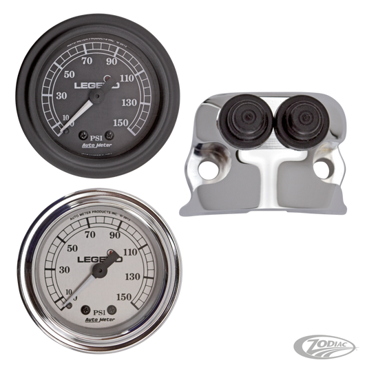 Legend PSI Gauge black for fairingmount For Harley-Davidson