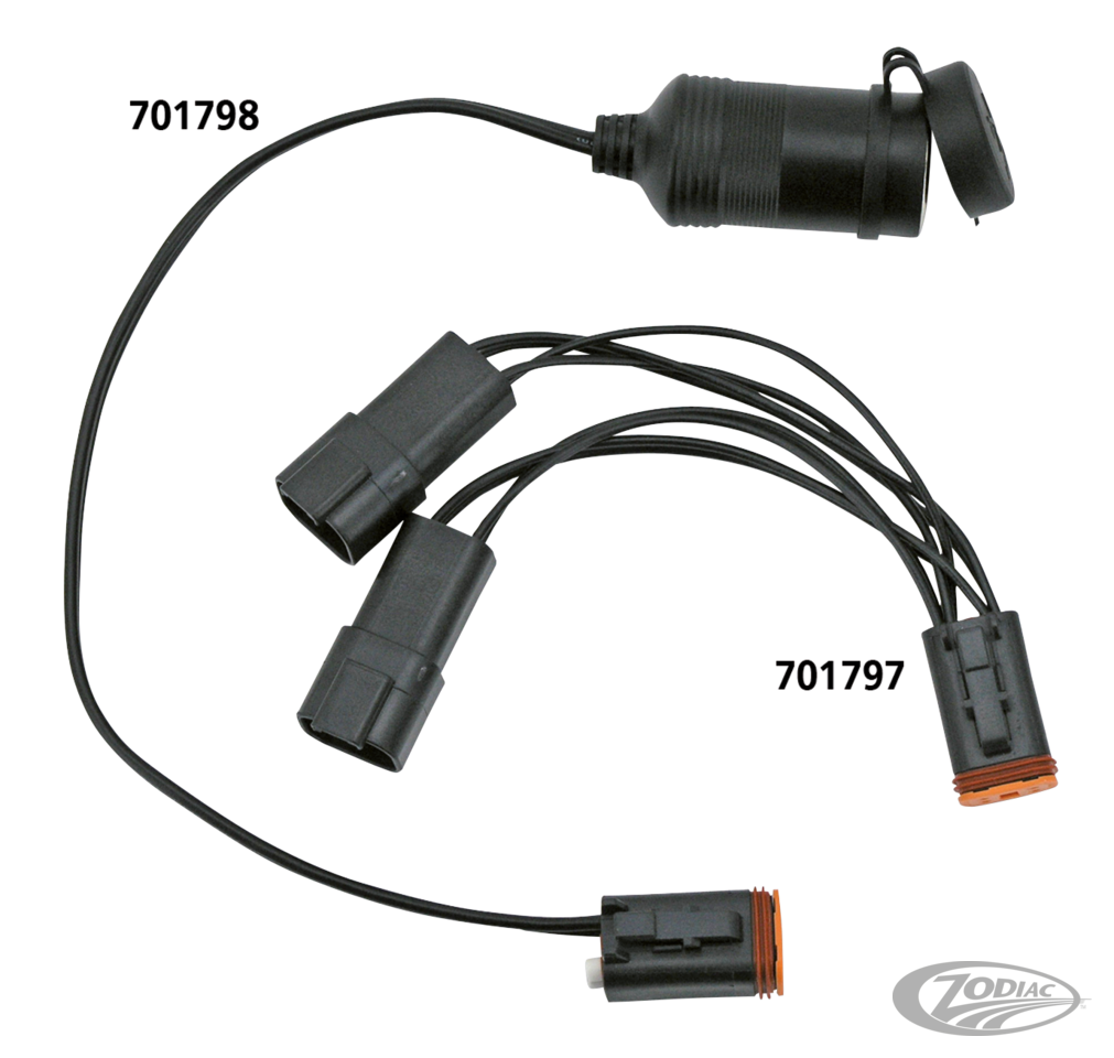 NAMZ Power Port Y-Adaptor For Harley-Davidson