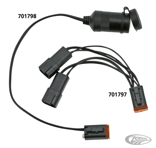 NAMZ Power Port Y-Adaptor For Harley-Davidson