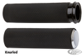 KNURLED RUBBER GRIPS, CBL , CHR For Harley-Davidson