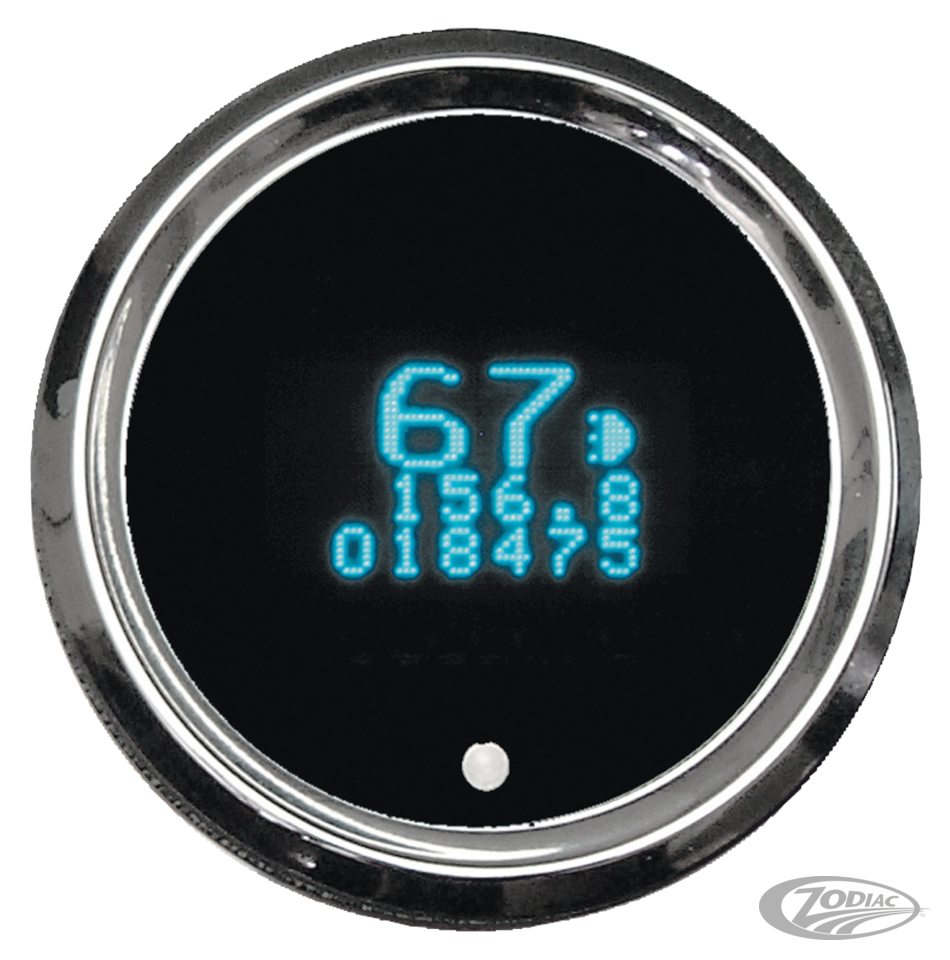 Dakota Round Mini Speed/Tach w/indicator For Harley-Davidson