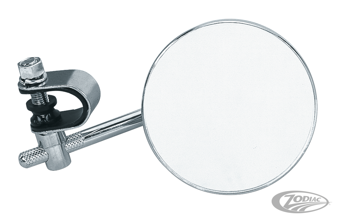 GZP Mirror universal 4" with 4" stem chr For Harley-Davidson