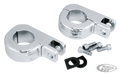 GZP Chrome billet foot peg bar mounts For Harley-Davidson