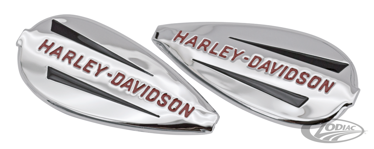 Pair tank name plate brackets For Harley-Davidson