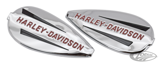 Pair tank name plate brackets For Harley-Davidson