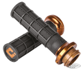 Hart Luck lock-on TBW grip Blk/bro/bro For Harley-Davidson