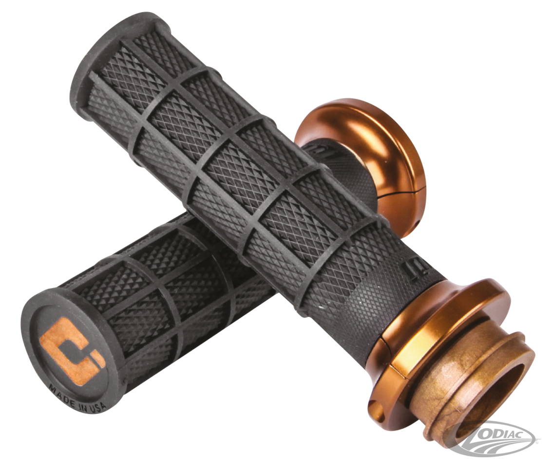 Hart Luck lock-on TBW grip Blk/bro/bro For Harley-Davidson