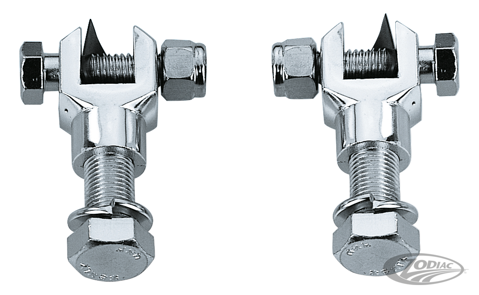 GZP Chrome footpeg supports w/hardwar For Harley-Davidson