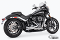 US OUTLAW LOW 2-1 CH/CH ST18-UP For Harley-Davidson
