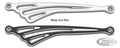 DEEP CUT FLAT SHIFT ROD, BLK FLH/T80-up For Harley-Davidson