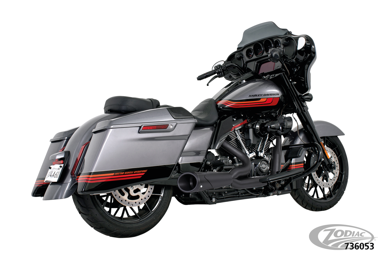 COMBAT 2-1 SHORTY PITCH BLK FLH/T17-UP For Harley-Davidson