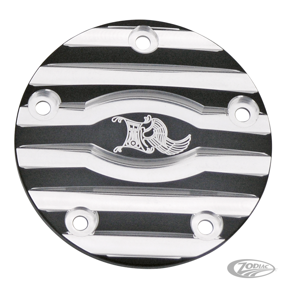 Point cover 5hole Black &MachineCut Ribb For Harley-Davidson