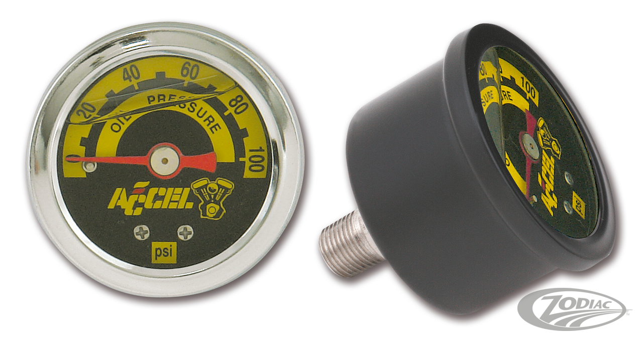 Accel oil pressure gauge 0-60 psi For Harley-Davidson