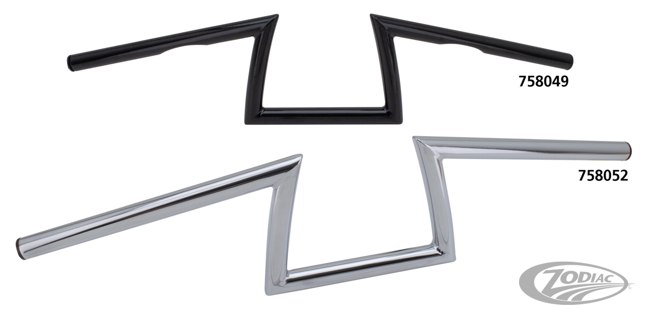 GZP ZCP Donkey bar 1" Blk dimpled 6-1/2" For Harley-Davidson