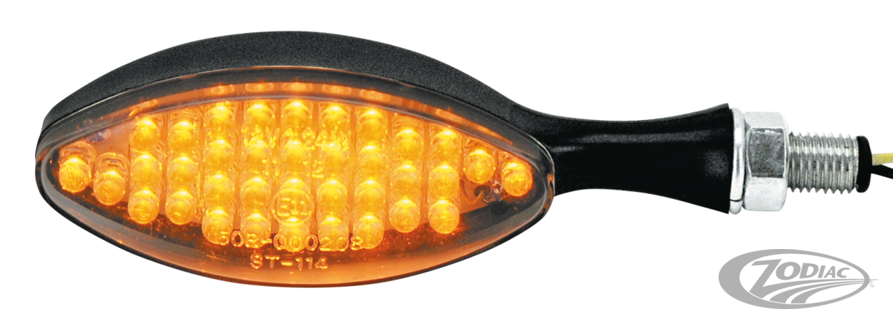 GZP Black LED turn signal E-appr.Clearle For Harley-Davidson