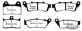 EBC Brake pads PM, Victory 98-07 For Harley-Davidson