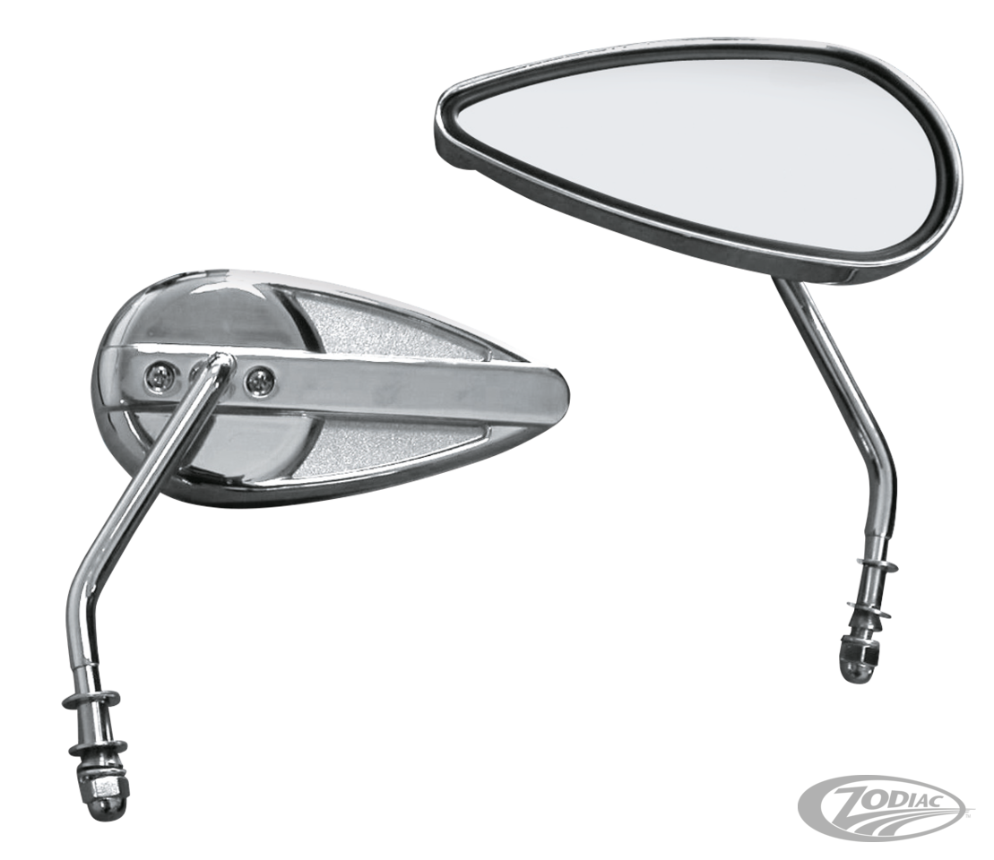 GZP Chrome HD style teardrop mirror p For Harley-Davidson