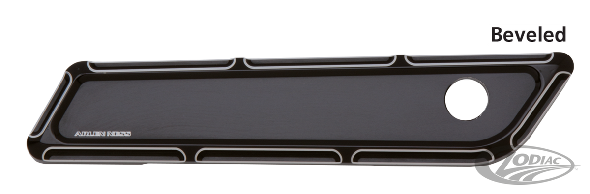 BEVELED LATCH COVERS FLH/T14-UP BLACK For Harley-Davidson