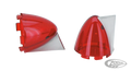 Alu finned Clear bullet lenses pop-up st For Harley-Davidson