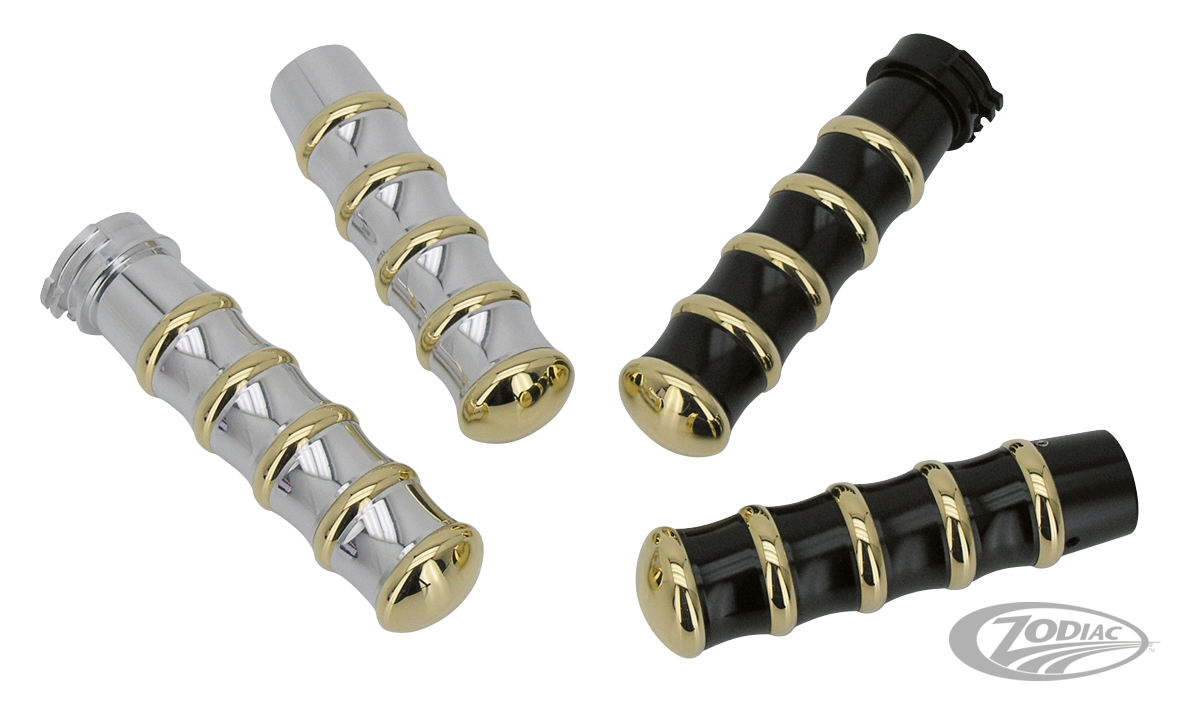K-Tech vintage gripset polish & brass For Harley-Davidson