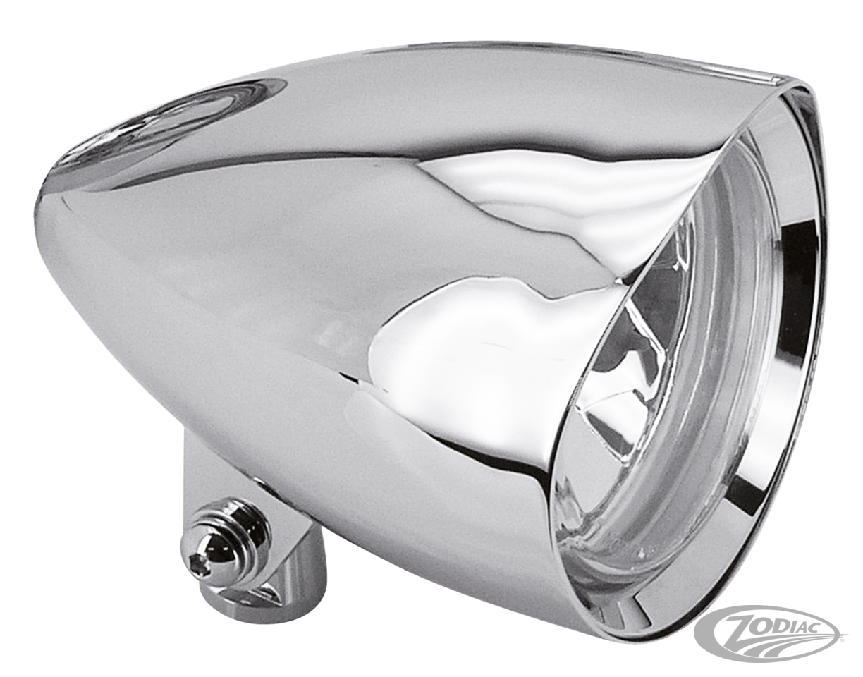 GZP Raindancer Chr Billet Alu 4.5" headl For Harley-Davidson