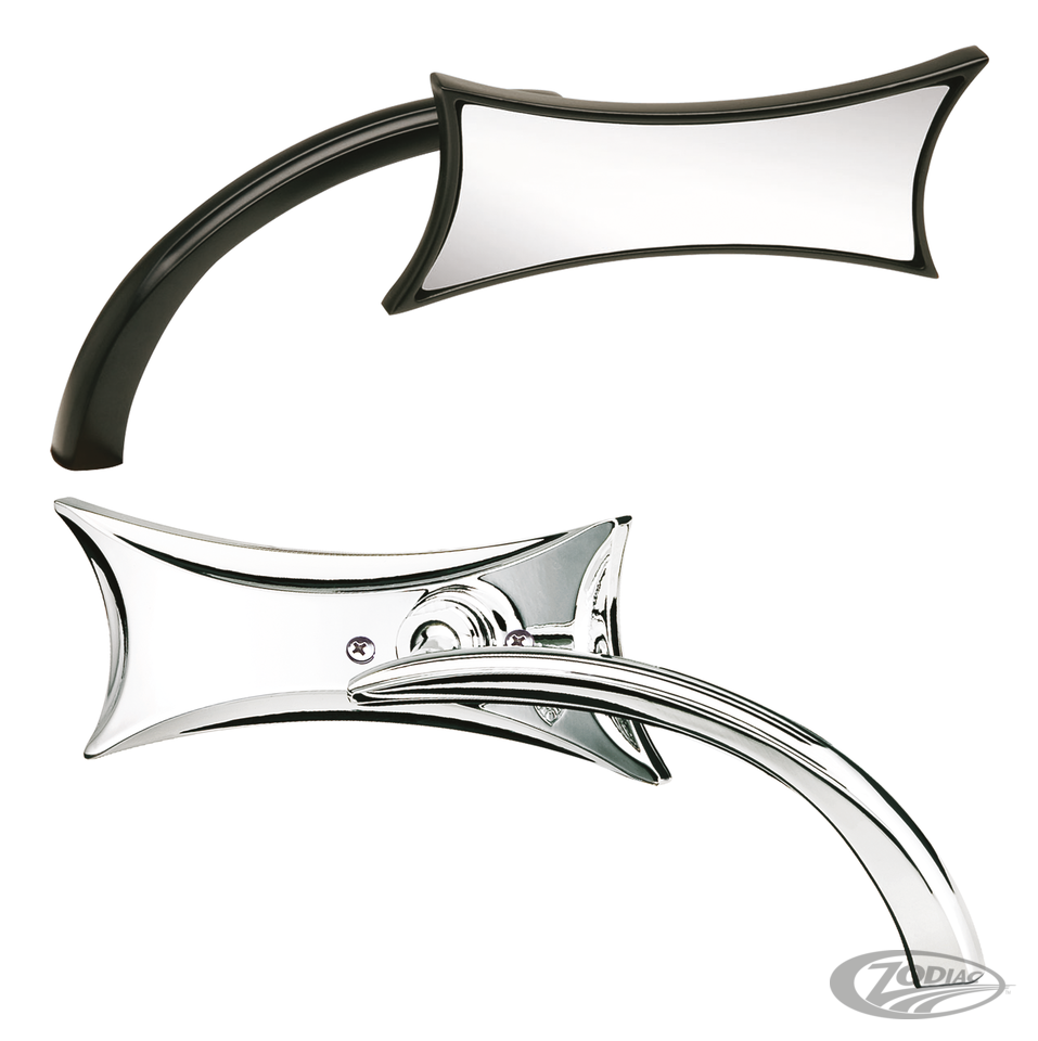 CHROME FOUR POINT MIRROR LEFT For Harley-Davidson