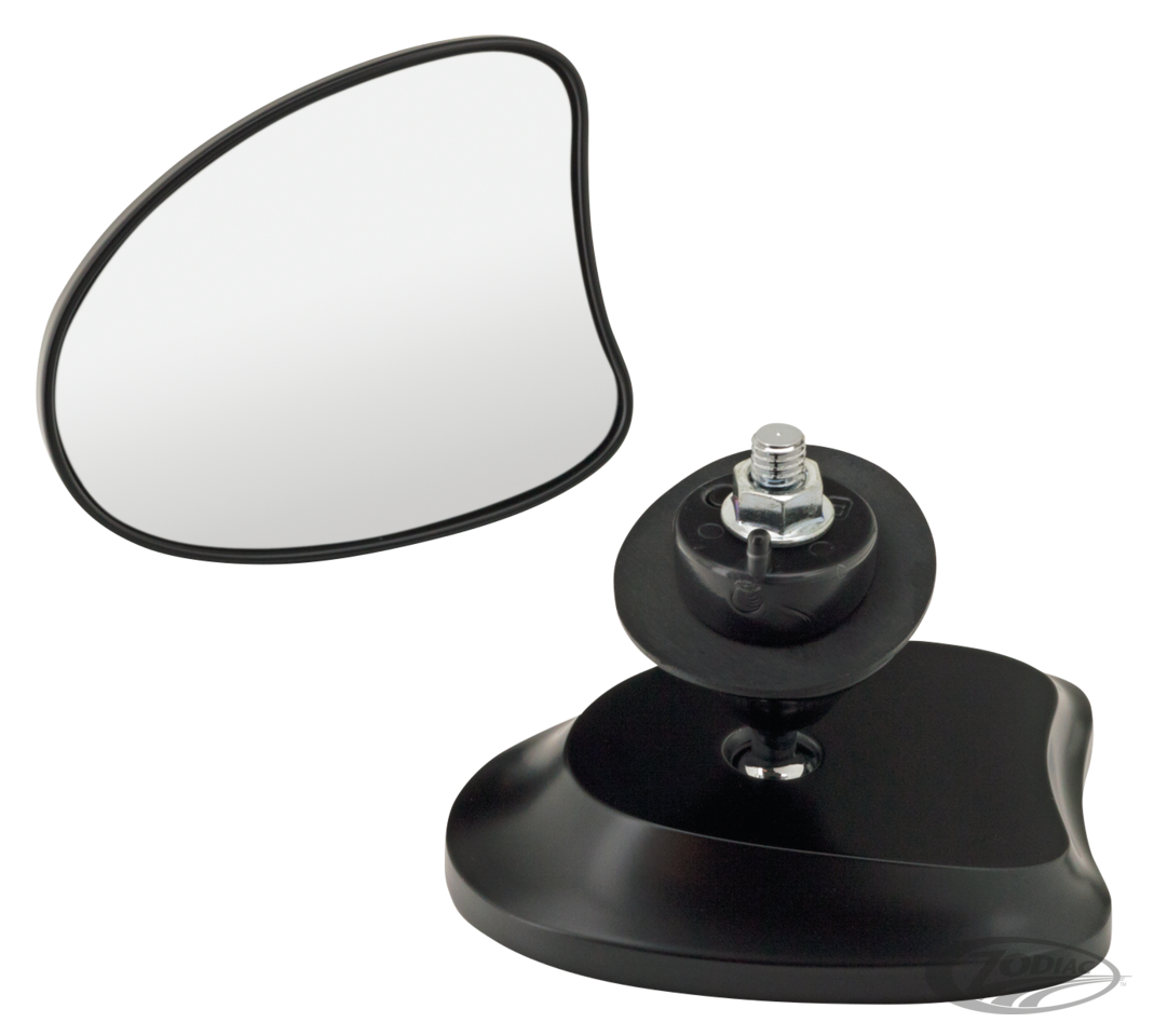 GZP Blk radium tprd frng mirrors FLH14-U For Harley-Davidson