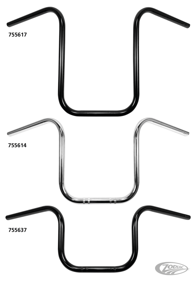 7/8" Narrow Ape Hanger Basic 9" BLK For Harley-Davidson