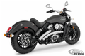 RADICAL X-O STAR CH/PTCH BK SCOUT14-up For Harley-Davidson