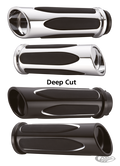 CMFRT GRIPS, DEEP CUT, CH, CBL For Harley-Davidson