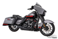 2-1 TURNOUT BLK/CHR FLH/T17-UP For Harley-Davidson