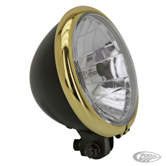 GZP Classic 5.75" headlight all black For Harley-Davidson