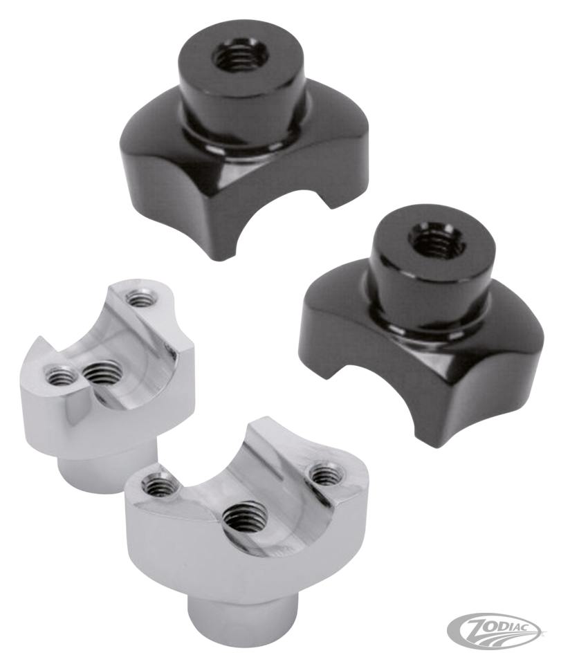 GZP Chr shorty risers 1.7" straight For Harley-Davidson