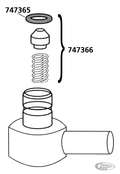 5Pck Fueltool Fuel Line male end o-ring For Harley-Davidson