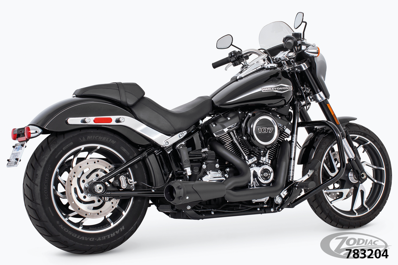 US OUTLAW LOW 2-1 PITCH BLK ST18-UP For Harley-Davidson