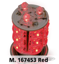 GZP DUAL 360 DEGREE 18 X LED BULB RED BA For Harley-Davidson