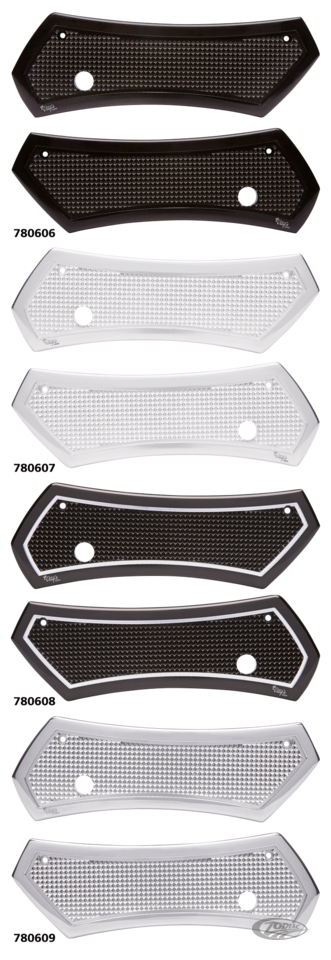 DIAMOND LATCH COVER FULL BLACK 97-13 For Harley-Davidson