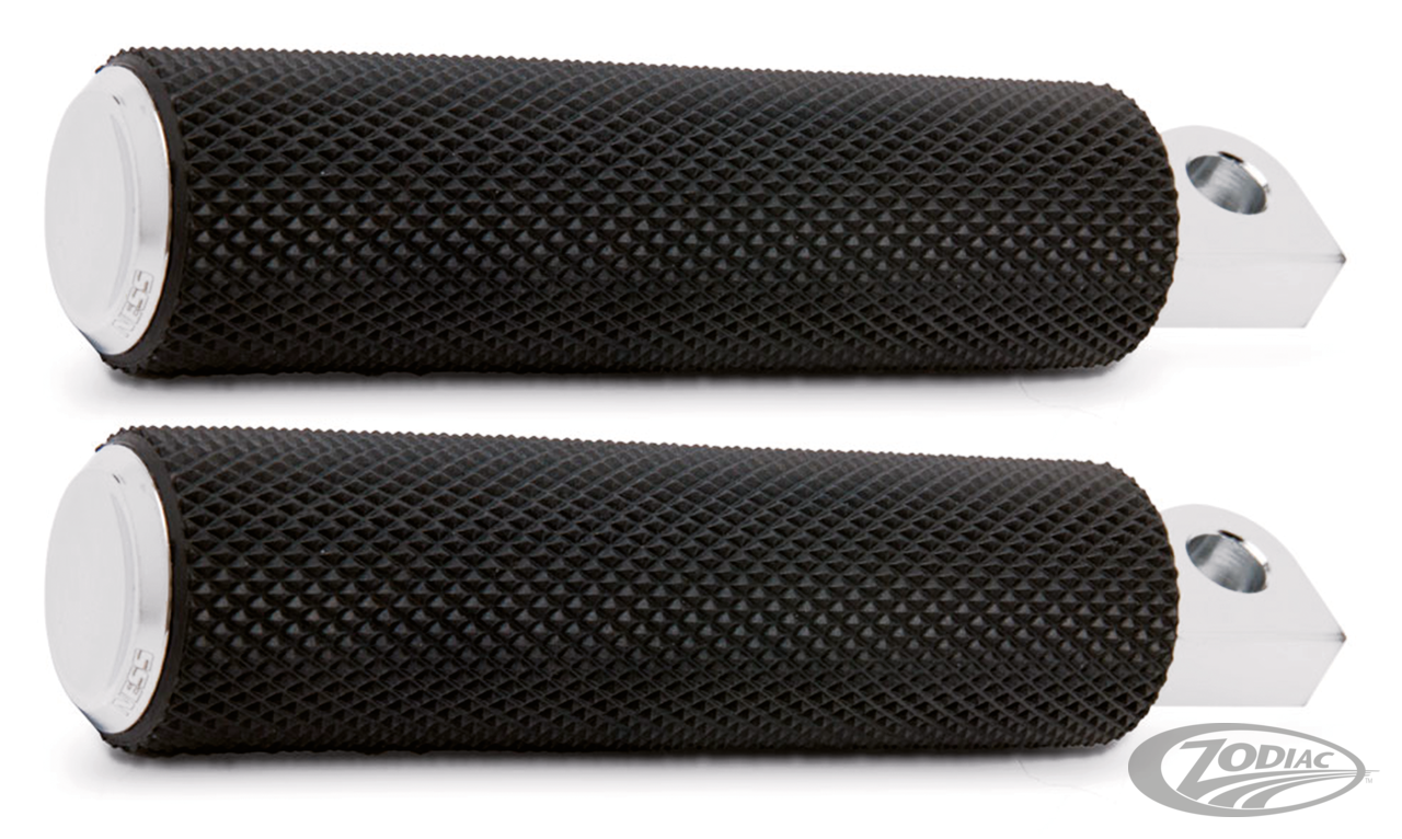 Knurled Fusion Footpegs - Red For Harley-Davidson