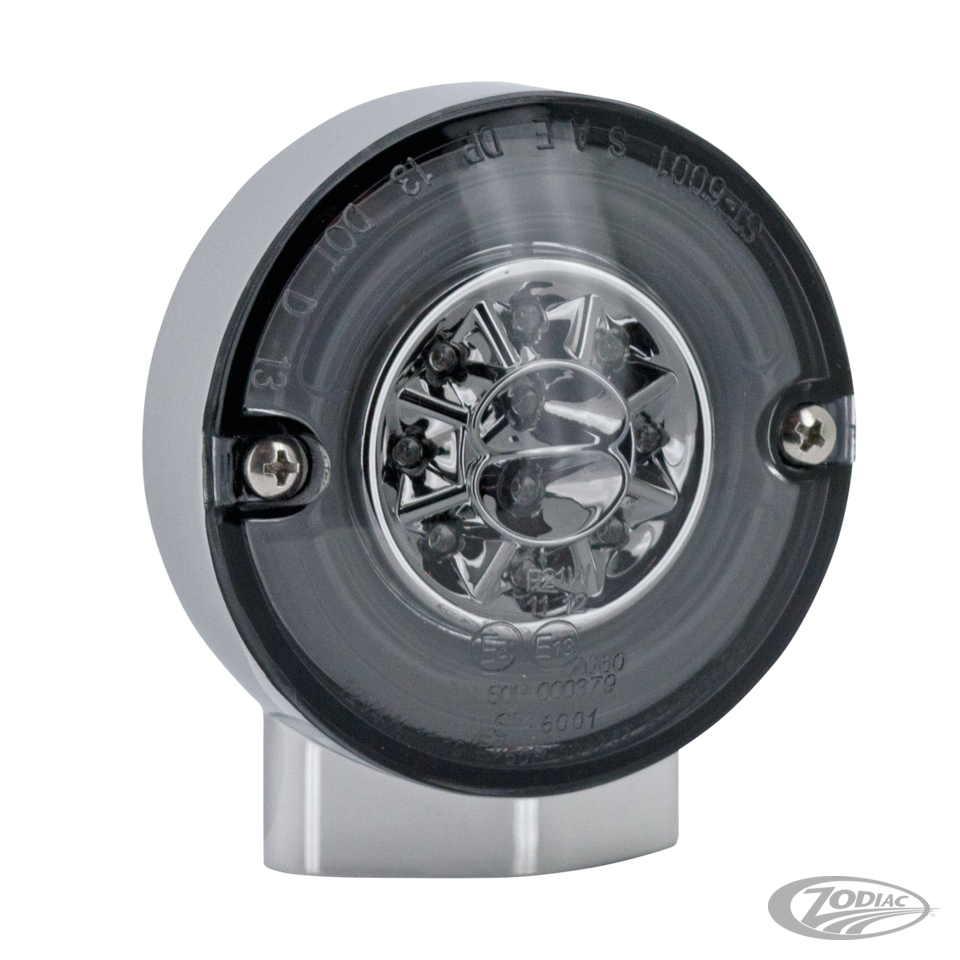 GZP HALO chr turnsign dual f LED smoked For Harley-Davidson