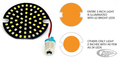 Turn Sig LED insert pancake 3" Amber For Harley-Davidson