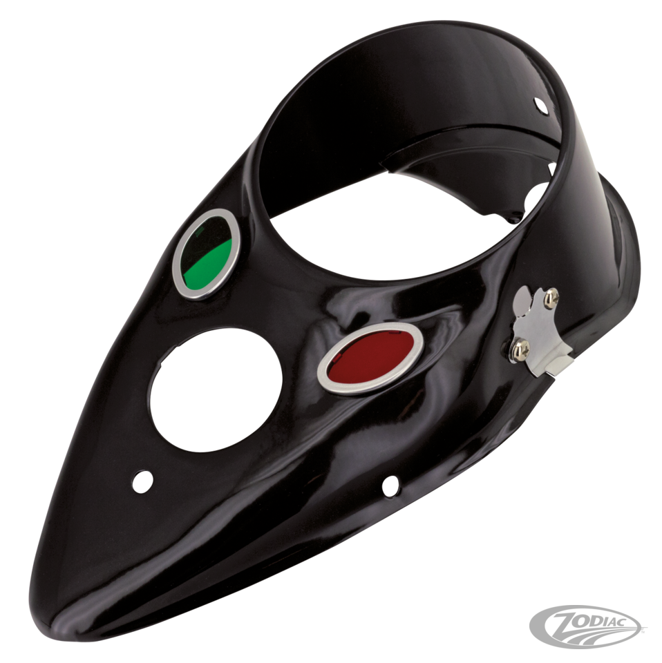 Black cat eye dash cover with lenses For Harley-Davidson